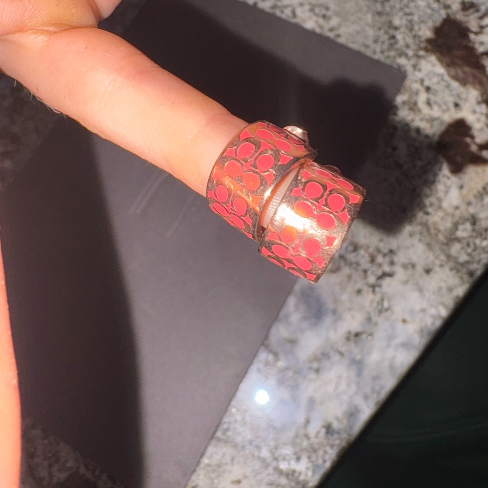 Coach Logo Huggie Earrings. Fast shipping. - Picture 5 of 8